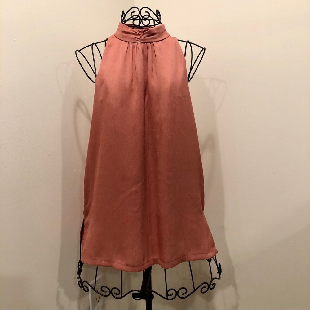 Burnt peach sleeveless top